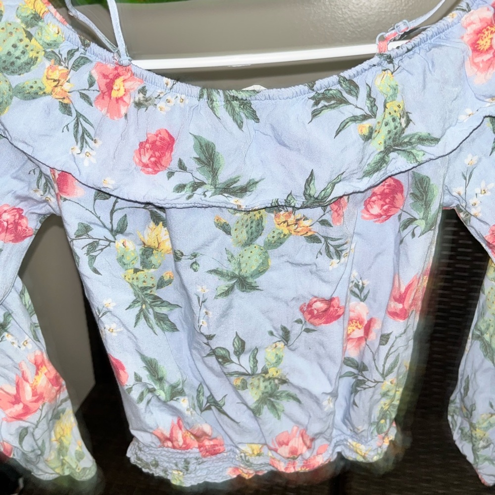 floral off the shoulders